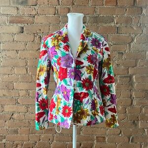 Vintage Anne Crimmins for Umi cotton floral blazer